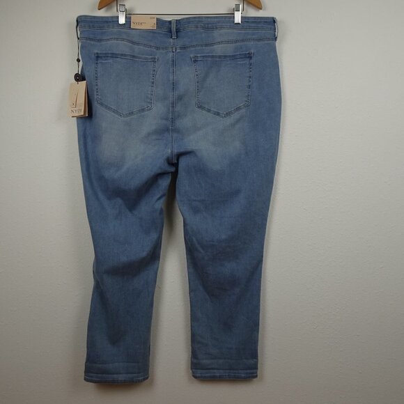NYDJ Sheri Slim Ankle Jeans Women's Plus Size 22W Blue Stretch Denim - Picture 5 of 12